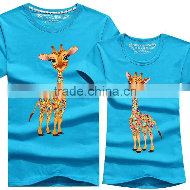 Wholesale Cheap Red Colour Print Couple T- Shirt