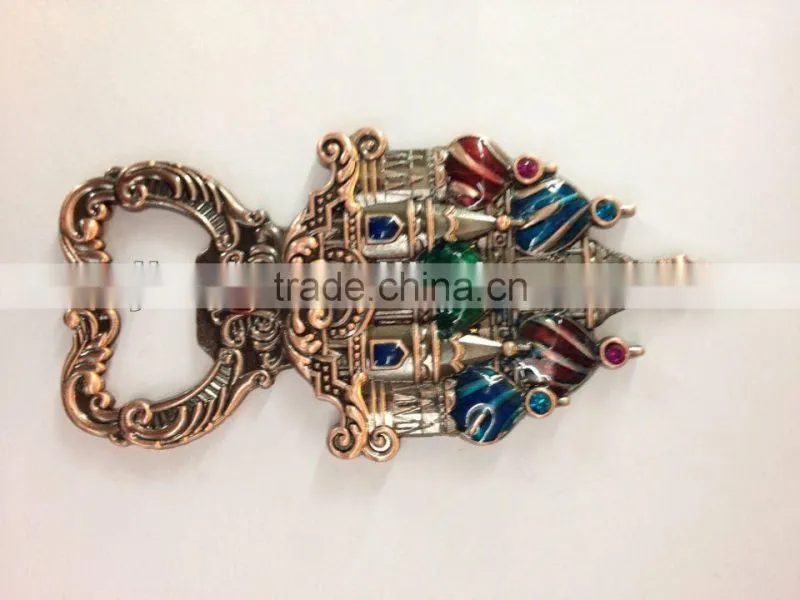 Guitar Shape Metal Bottle Opener Keychain