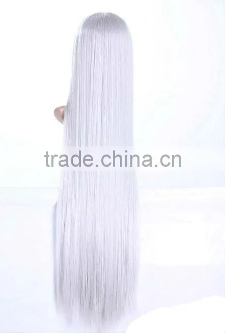 2013 Latest Long Carnival Wigs,Silver Grey Cosplay Costume Party Wigs DB01518 Dubaa Fashion Jewelry for Halloween Synthetic Wigs