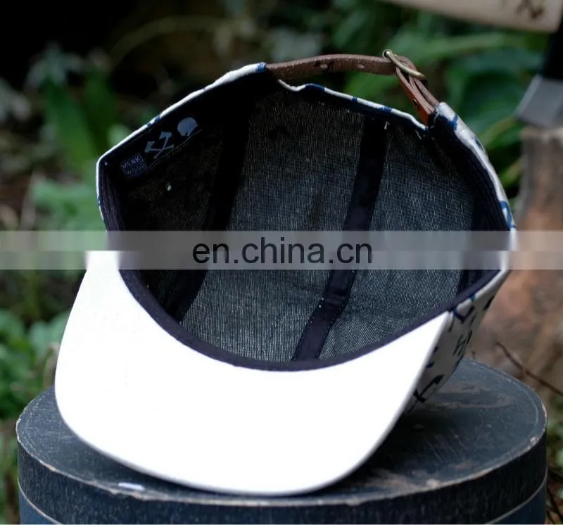 Leather Patch Digital Printing 5 Panel Cap