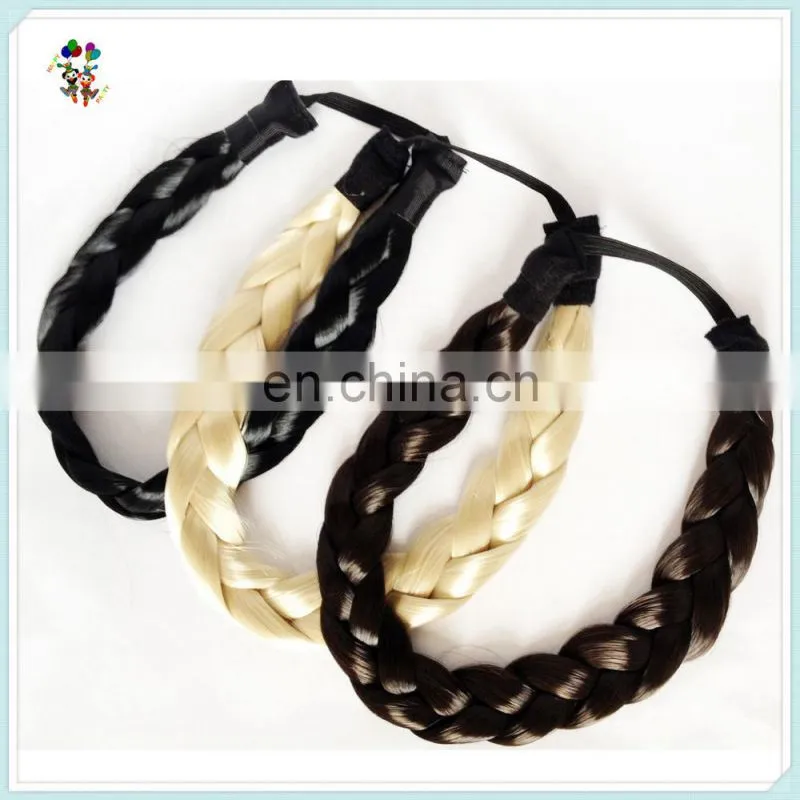 Natural Girls Twist Plait Hoop Black Synthetic Hair Braids HPC-0175