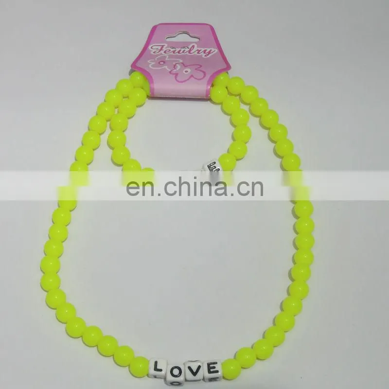 kids necklace and bracelet set with Luminous Color