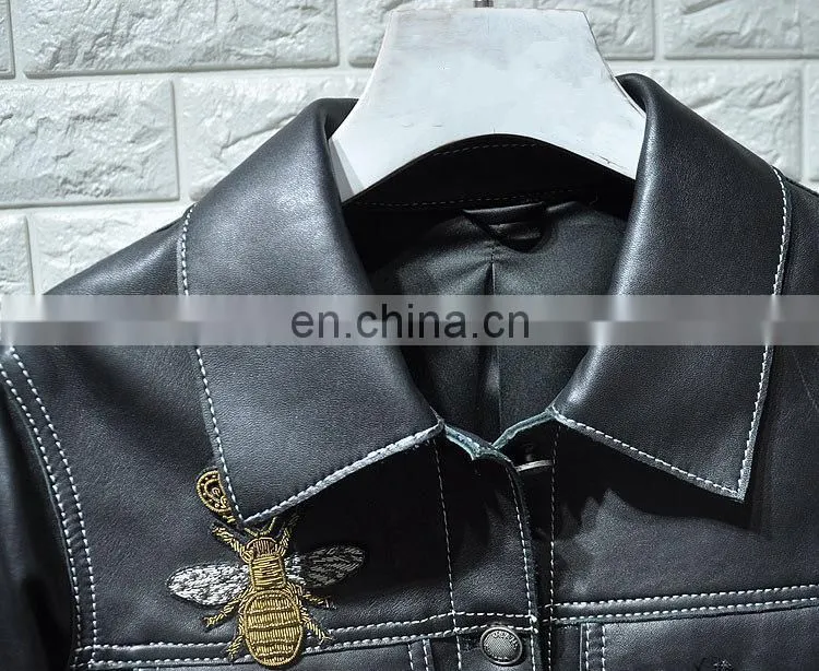 Fashionable Wholesale Women Real Leather Jacket for Ladies Cheap Leather Jackets