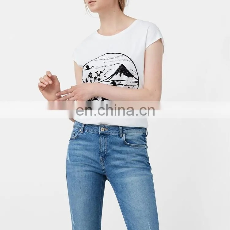 Latest fashion clothes designing wholesale new pattern white t shirts