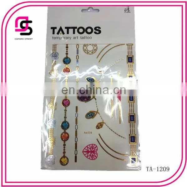 2015 fashion good quantity women's body art tattoo sticker