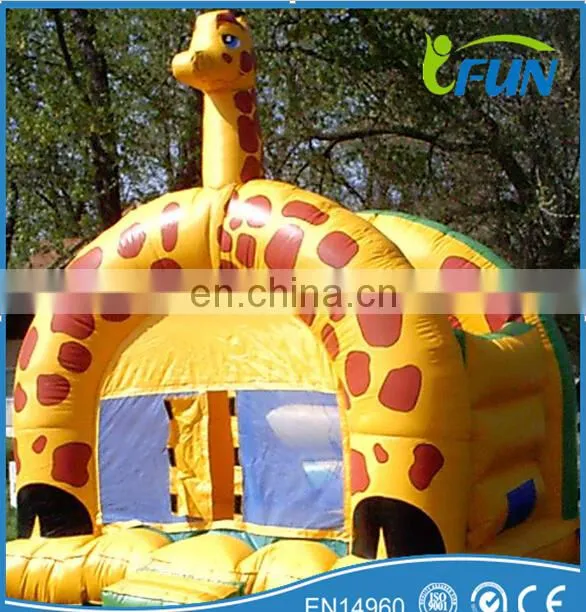 Commercial inflatable giraffe bouncer/inflatable giraffe jumping bouncer/giraffe inflatable bouncer castle