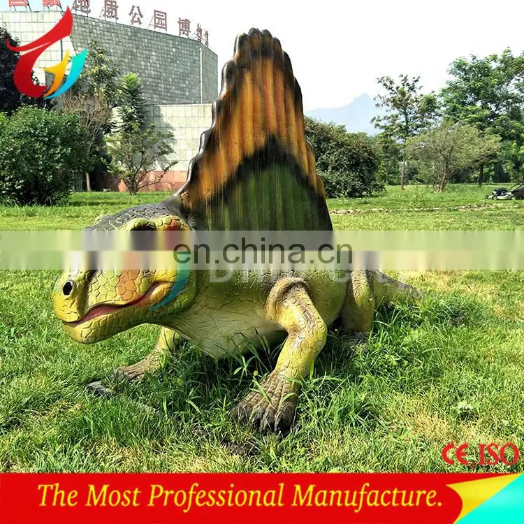 Park life size dinosaur fiberglass sculpture