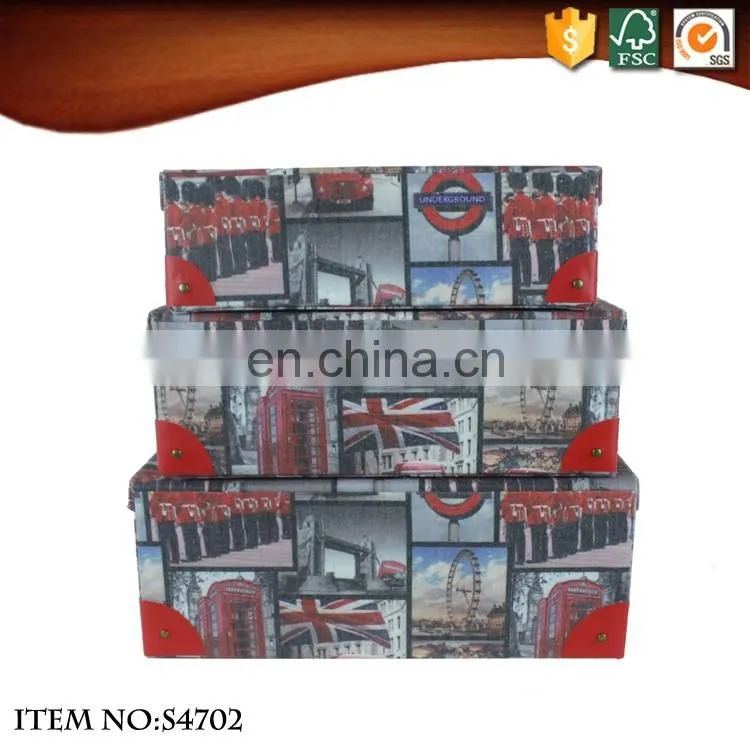 Charming landscape pattern Retro style suitcase box