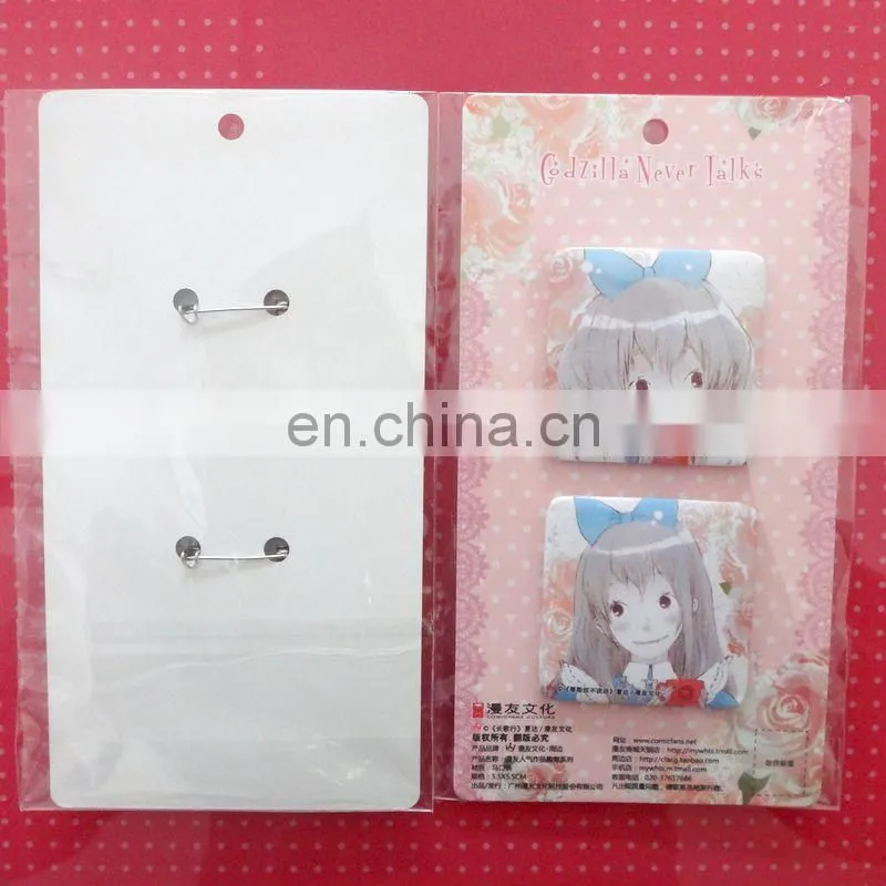Hot selling custom personnalised button pin and badge in card supplies