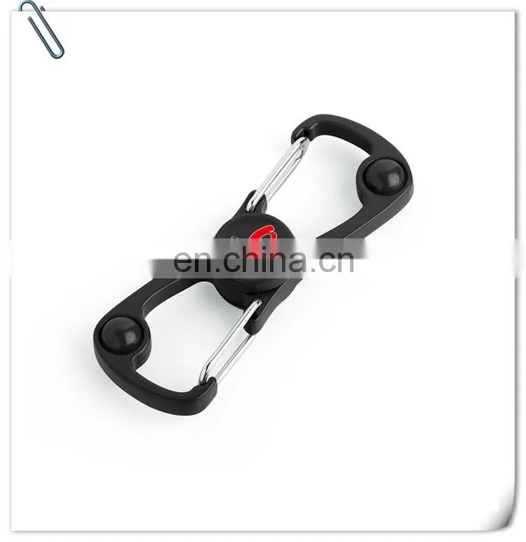 promotion gift dual zinc alloy carabiner fidget spinner
