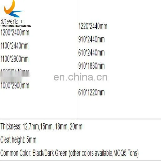 blue construction drilling rig mat HDPE crane mats / HDPE chequer Road Mat