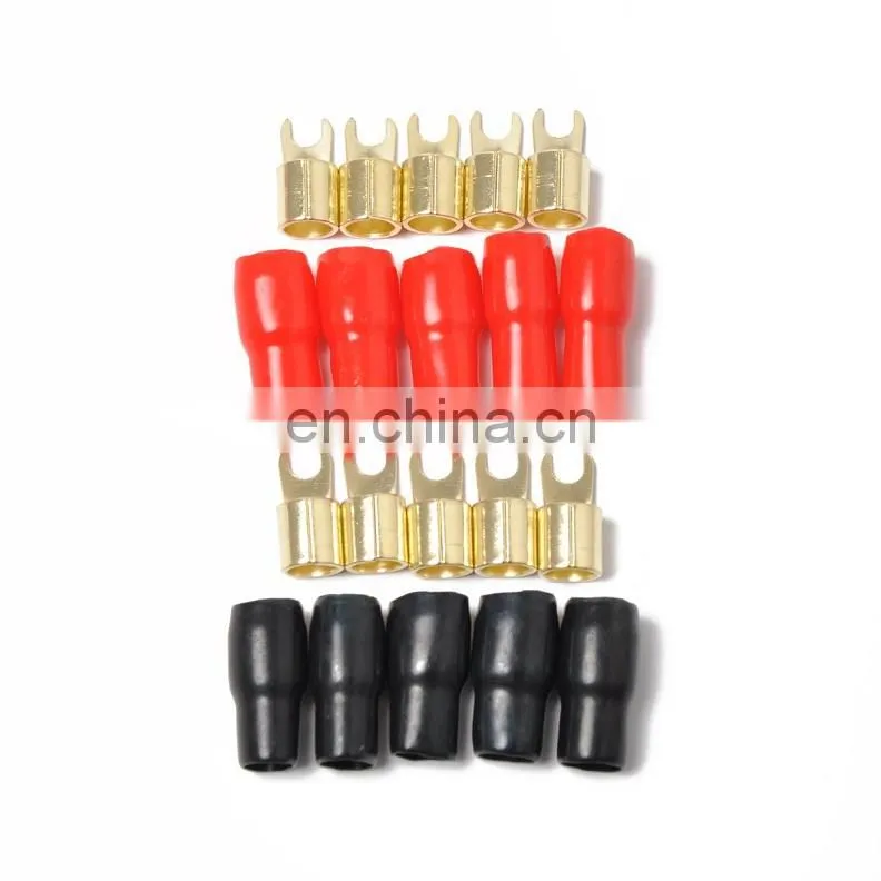 1/0awg gauge 2ga 4awg 8awg 10awg gauge Crimp fork terminal for auto car battery boat truck cable