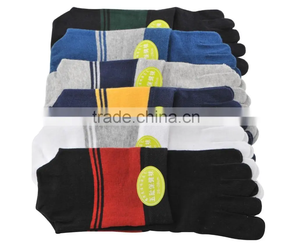 Man's high quality solid color popular toe socks/ compression socks running