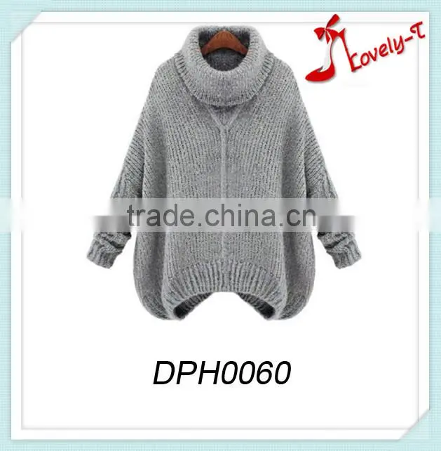 Wholesale lady sweater poncho knit woman cashmere sweater,handmade sweater design for girl