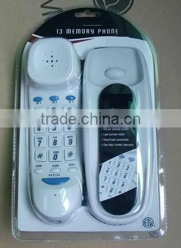 wall mounted telephone slim wall corded phone