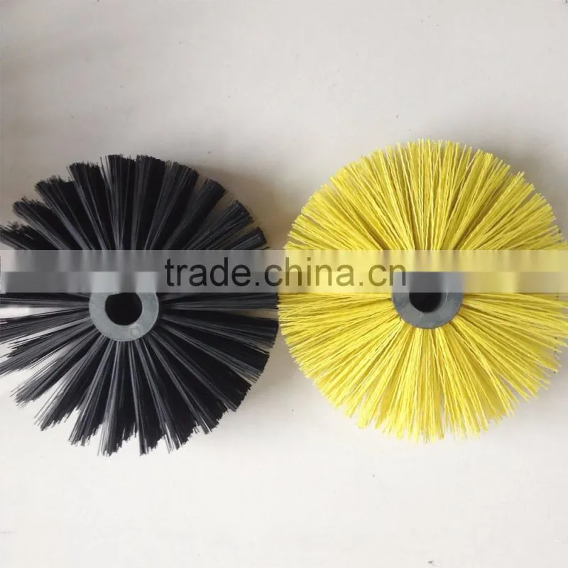 Round roller brushes for industrial usage