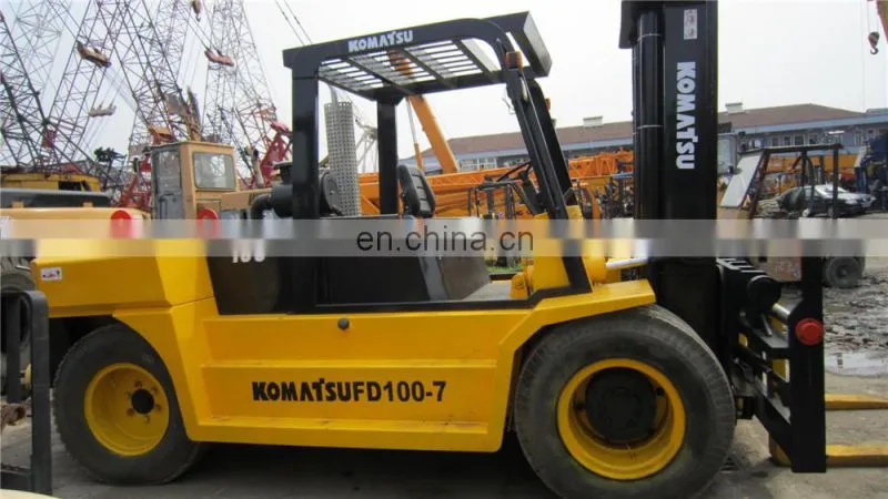 Japan 10ton Komatsu FD100 diesel forklift on sale in Shanghai