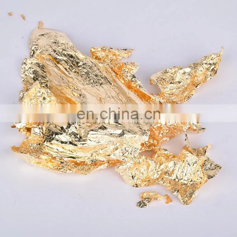 2g/box Edible Grade Genuine Gold Leaf Schabin Flakes Gold Cake Decoration DIY Chocolates Decor For Happy Birthday Party Baking