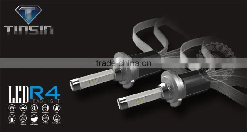 Recently new product R4 led headlight D2S H1 H3 H4(9003) H7 H8/9/11 LED Lamp Type and 12V Voltage for BMW LED head lamp