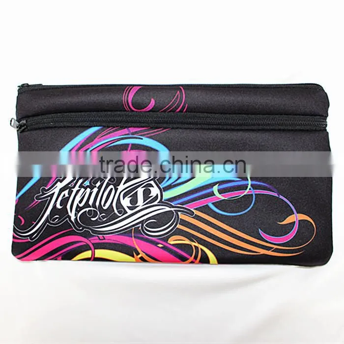 2014 custom pencil case, neoprene fabric material, custom pattern welcomed