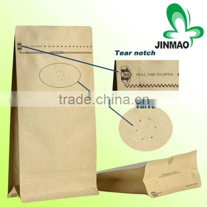 Laminating foil material packaging quad sealed food bag