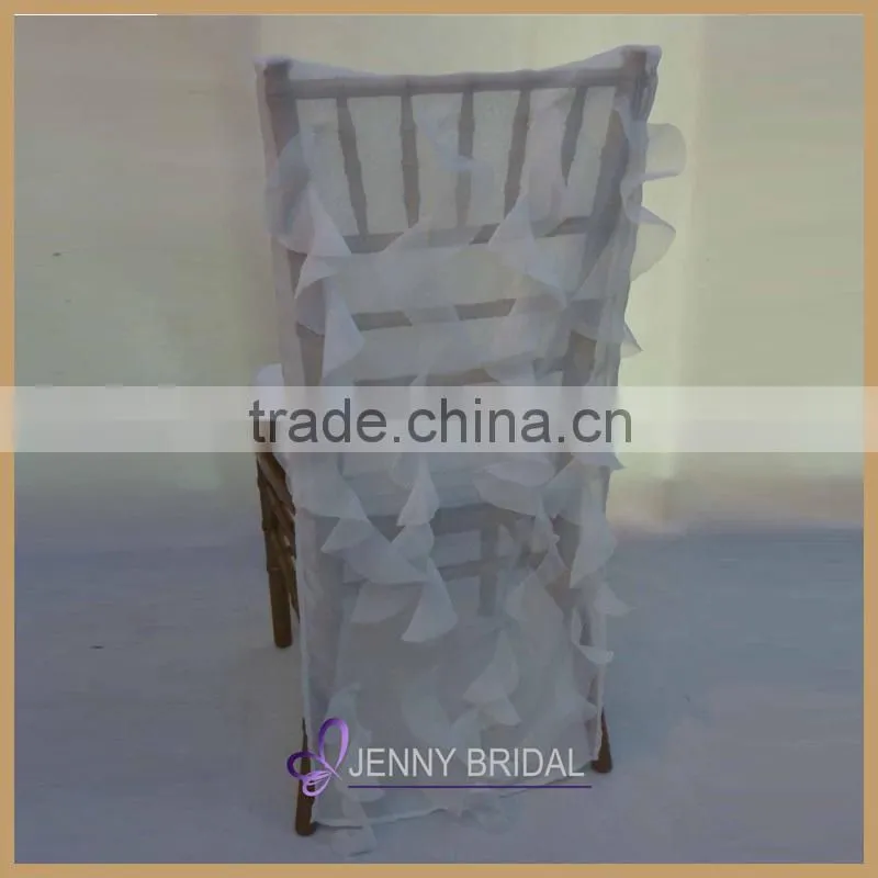 C121A crushed organza wedding universal cheap chair covers for sale