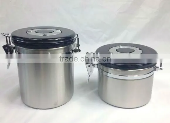 stainless steel coffee canister with air hole 1200ML
