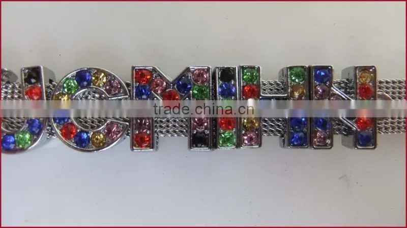 Letters can be Wear on Steel Mesh Belt 8MM & 10MM Wide Wristband Stainless Steel Bracelet
