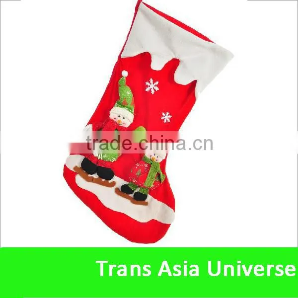 Best selling custom christmas sock decorated snowman