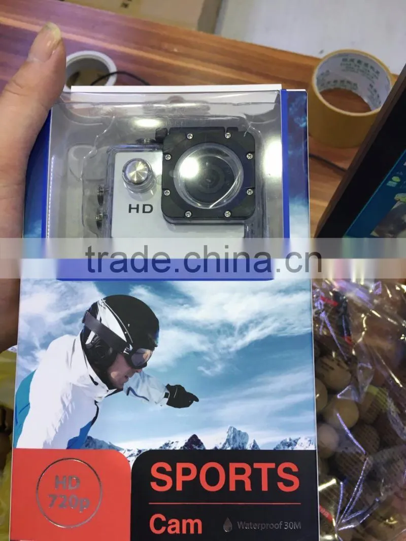 2016Popular helmet sport action camera waterproof HD 720P 1.5inch LCD