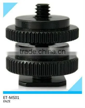 ET-MS01 High Quality hot shoe 1/4 screw to flash hot shoe mount adapter for dslr