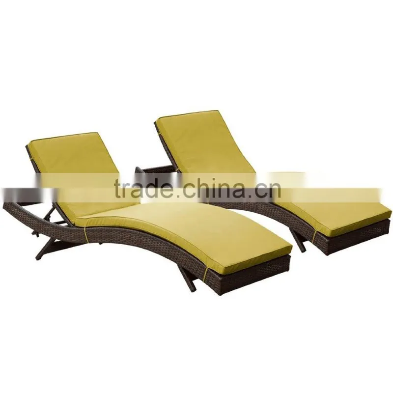 Rattan Outdoor Deck Chair Beach Wicker Lounge Chair Rattan Deck Chair