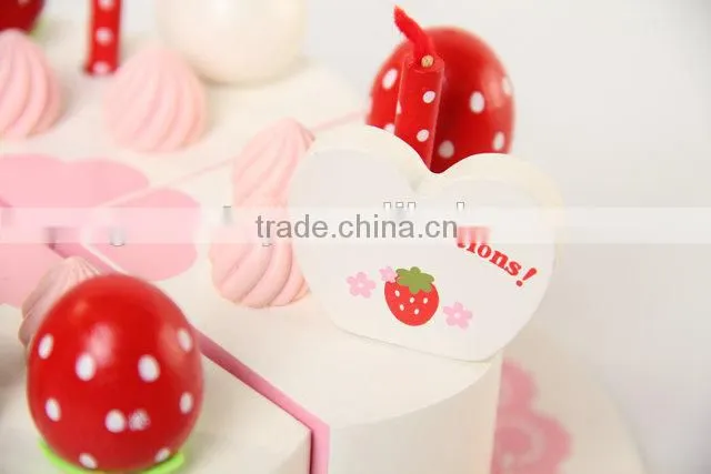 Wooden ketchen toy cake play set