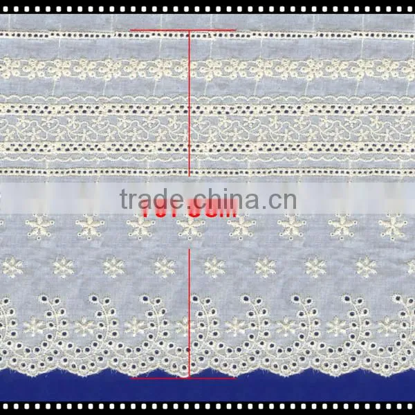100% cotton embroidery fabric lace wholesale
