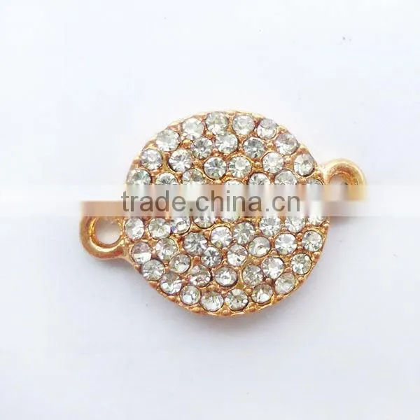 JF8512 Wholesale Rhinestone Crystal Pave Alloy Bow Charm connector For Bracelet
