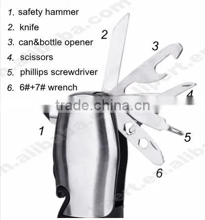 (130208) Made In China Durable LED Emergency Multifuntional Flashlights