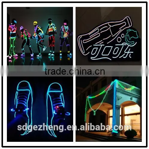el wire 2.3 5mm with chasing light cuttable el wire for show Christmas wedding clothes shoes el wire with strong brightness