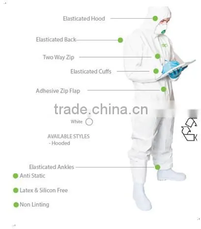 Safty ensured disposable Laminated fabric Coverall