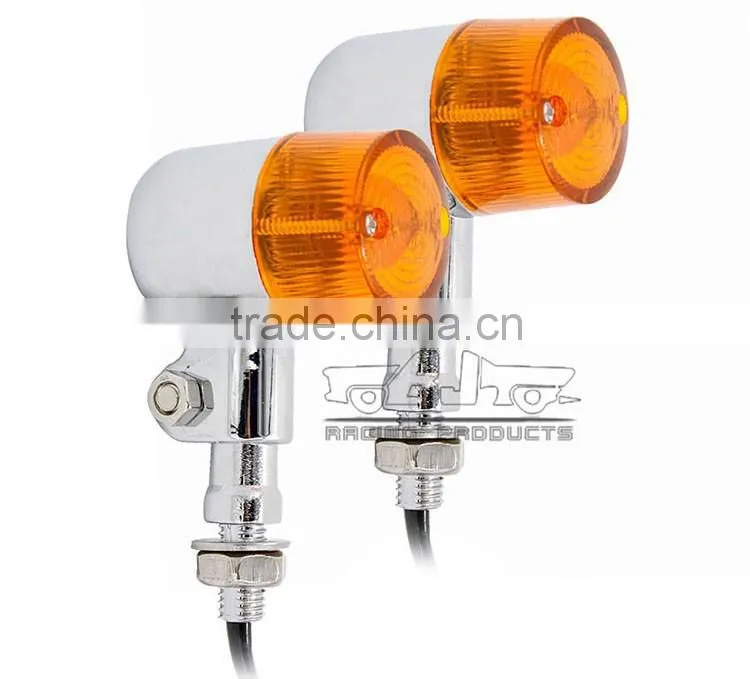 BJ-SL-061Performance Ultra bright Universal E-Mark Aluminum Chrome Housing LED Motorcycle Signal Light