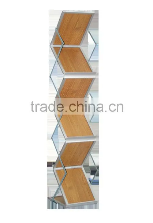 Portable A4 Size Crossover Literature Shlef Brochure Shelf