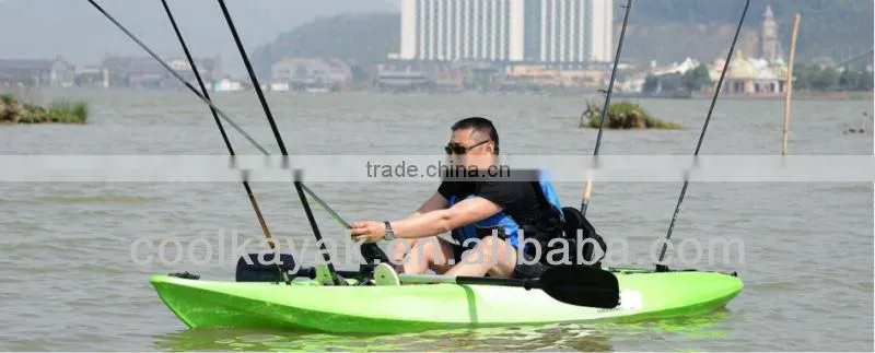 single kayak with pedals and rudder made in china