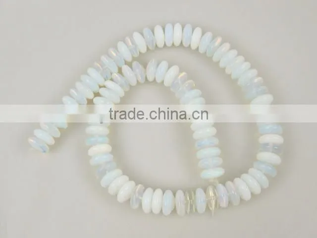 centre drill rondelles WHITE TURQUOISE gemstone