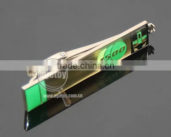 Japan Train Company Souvenir Zinc Alloy Print Logo Engraved Name Metal Custom Tie Clips