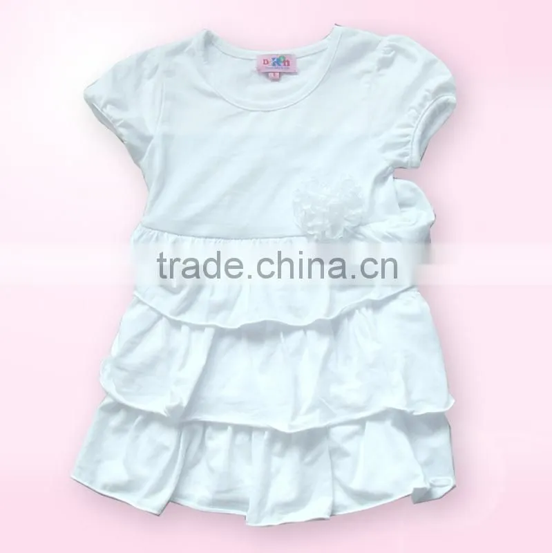 2016 Summer girls dress casual short sleeve dresses kids clothes