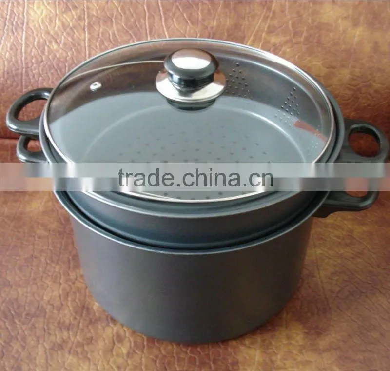 CARBON STEEL SET 3 PCS POT WITH STEAMER STEAM COOKER