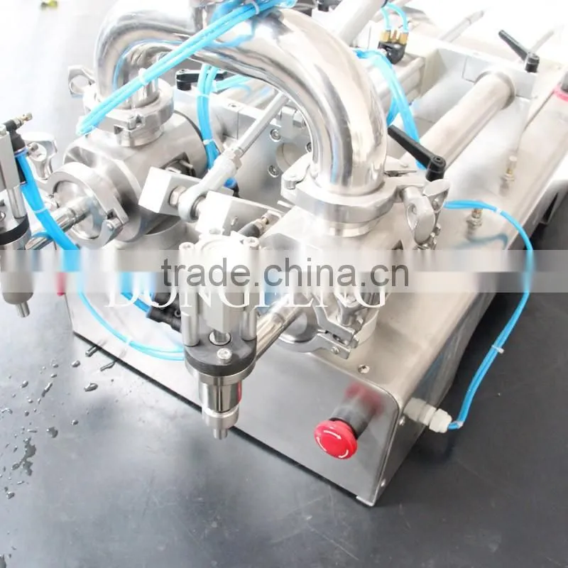 2016 design SS304/316 semi-automatic two head paste filling machine DPF