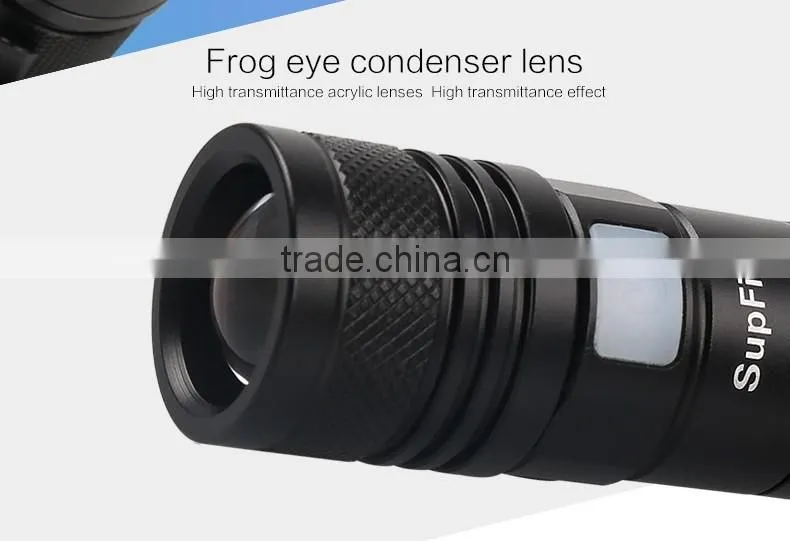 Small LED torchlight A2 USB rechargeable flash light zoom flashlight