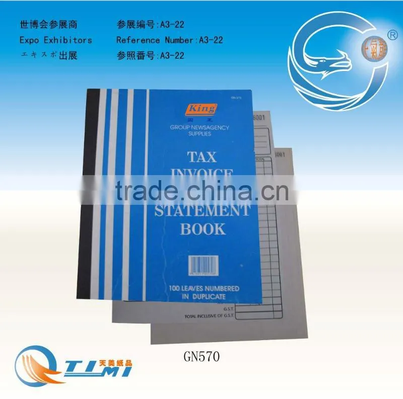 Tax Invoice and Statement Book,cash receipt book,restaurant small docket book,docket book,phone message book