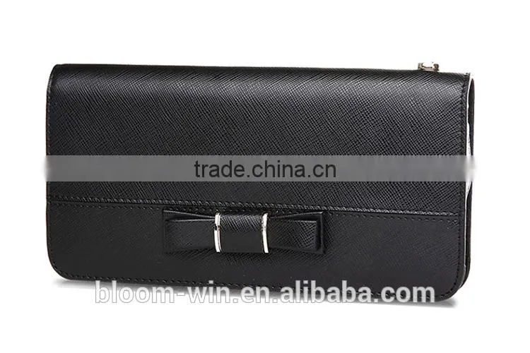 2015 Fashion design custom women's purse lady's leather wallet for wholesale