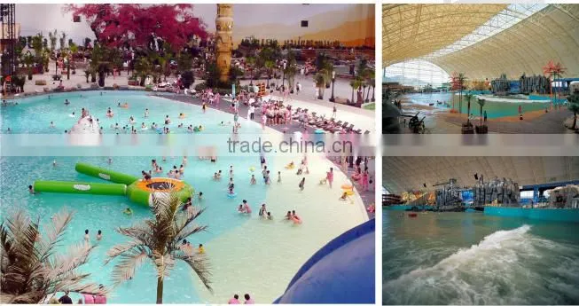 hot summer water park wave-making pool